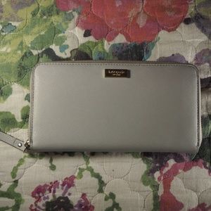 Gray Kate Spade Zip Wallet